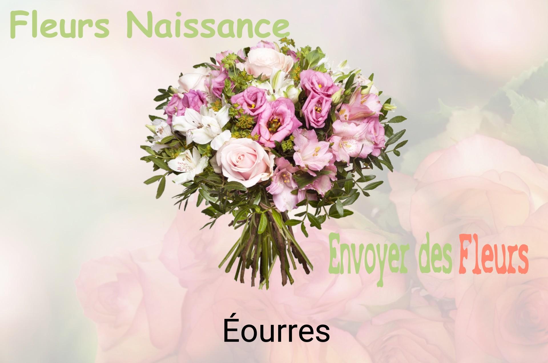 Bouquet de fleurs de naissance livré à Éourres